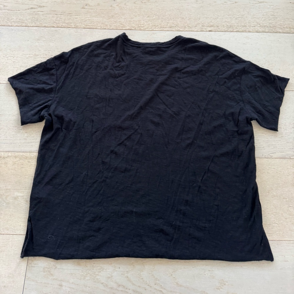 James Perse Boxy crew T-shirt black size 3 Large - Picture 6 of 8
